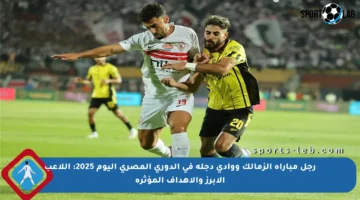 رجل مباراة الزمالك ووادي دجلة في الدوري المصري اليوم 2025: اللاعب الأبرز والأهداف المؤثرة